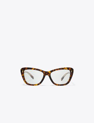 Tory Burch Miller Butterfly Eyeglasses In Dark Tortoise