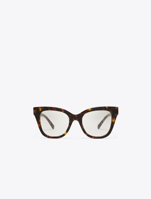 Tory Burch Pierced Oversized Cat-eye Eyeglasses In Brown