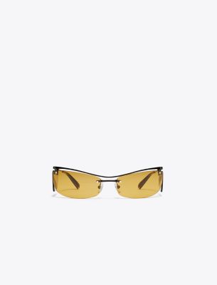 Tory Burch Runway Sunglasses In Orange/blue