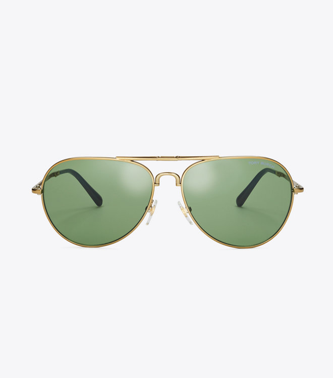Tory Burch Foldable Pilot Sunglasses : Women's Beach Accessories