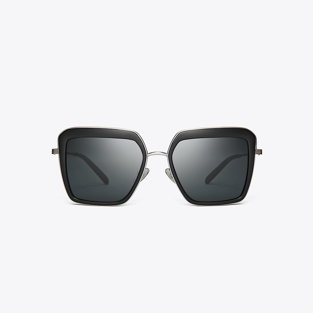 Tory Burch Kira Bold Rim Sunglasses In Black