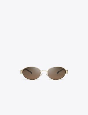 Tory Burch Miller Metal Oval Sunglasses