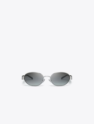 Tory Burch Miller Metal Oval Sunglasses