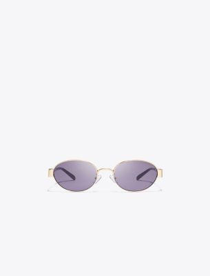 Tory Burch Miller Metal Oval Sunglasses