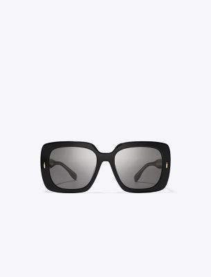 Tory Burch Miller Oversized Square Sunglasses In Black