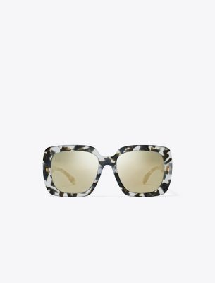 Tory Burch Miller Oversized Square Sunglasses In Neutral