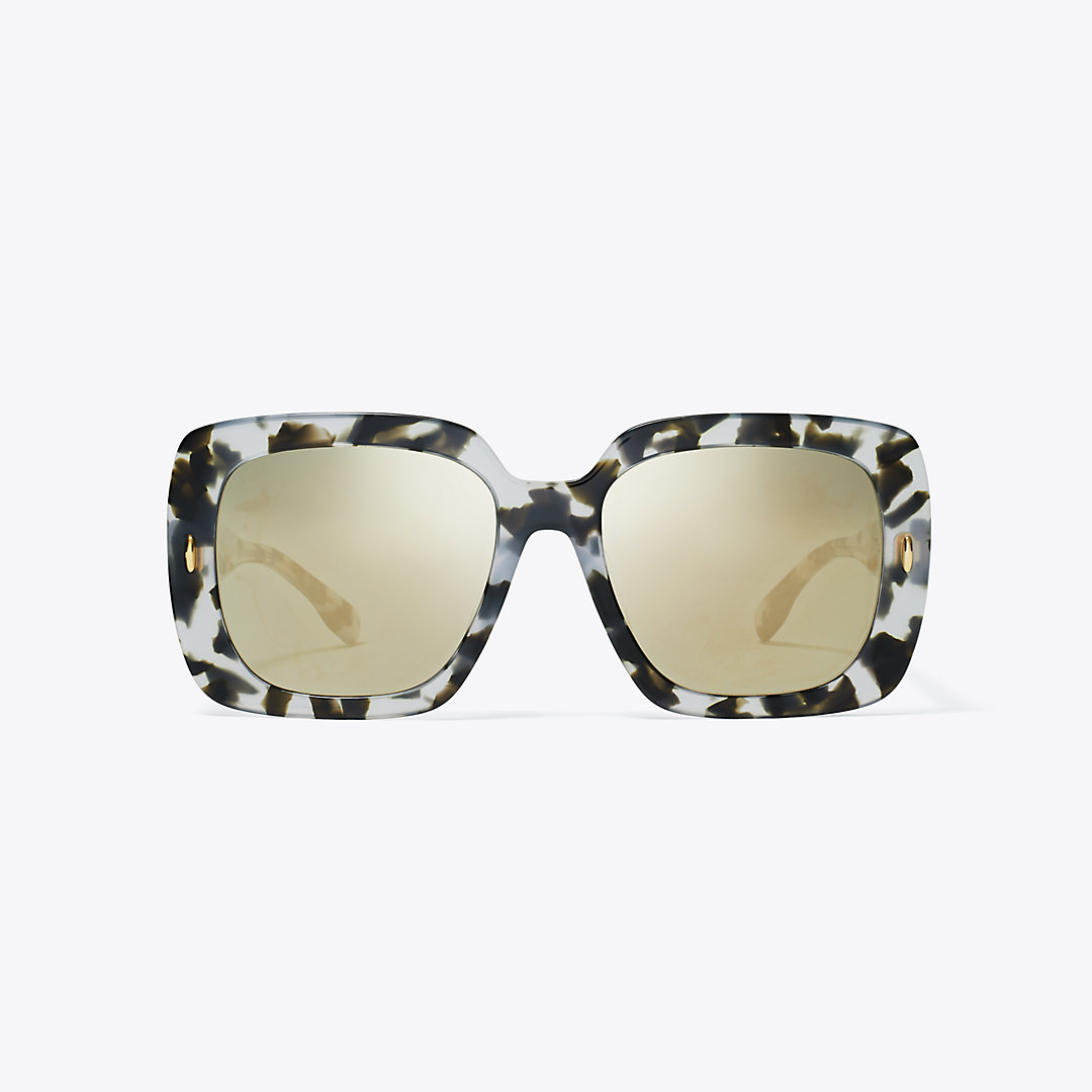 Tory Burch Miller Oversized Square Sunglasses In Neutral