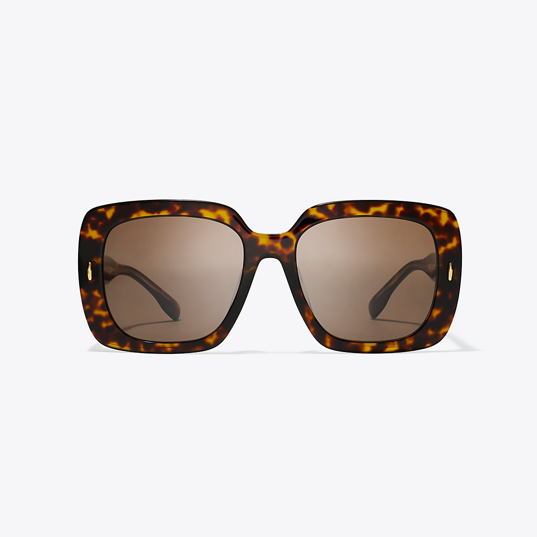 Tory Burch Miller Oversized Square Sunglasses In Brown