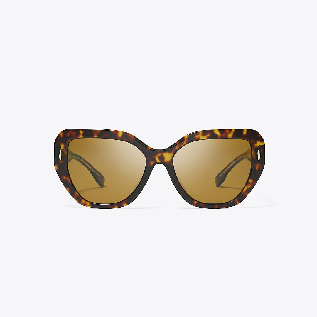 Tory Burch Miller Oversized Cat-eye Sunglasses In Brown