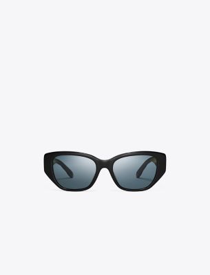 Tory Burch Kira Rectangle Sunglasses In Black