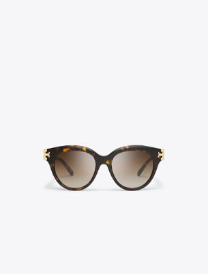 Tory Burch Eleanor Round Sunglasses In Brown