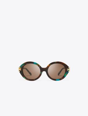 Tory Burch Eleanor Oval Sunglasses