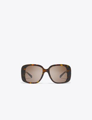 Tory Burch Pierced Oversized Square Sunglasses