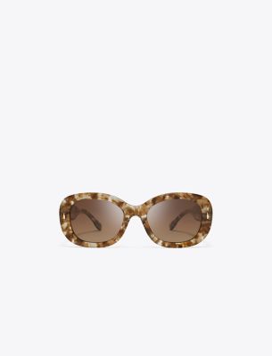Tory Burch Miller Oval Sunglasses In Multi