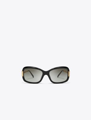 Tory Burch Embellished-temples Geometric Sunglasses In Multi